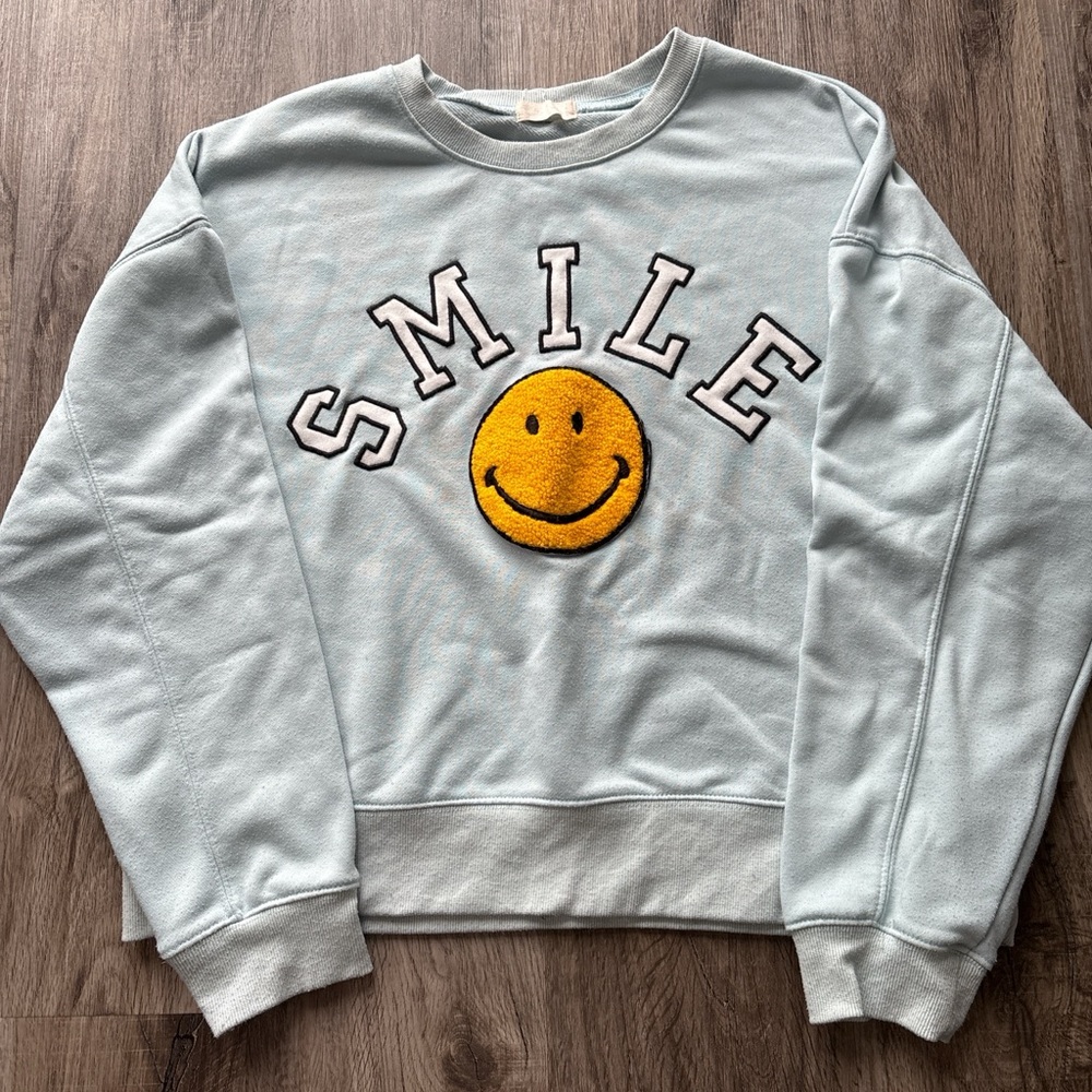 Altar'd State Light Blue Smile Sweater
